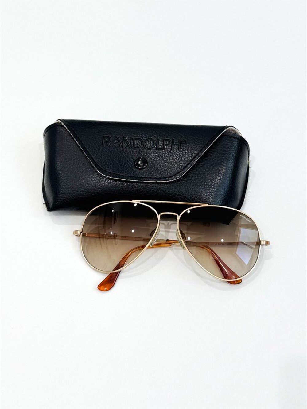 Randolph Engineering Concorde Large 61mm Limited Edition Sunglasses Satin Gold